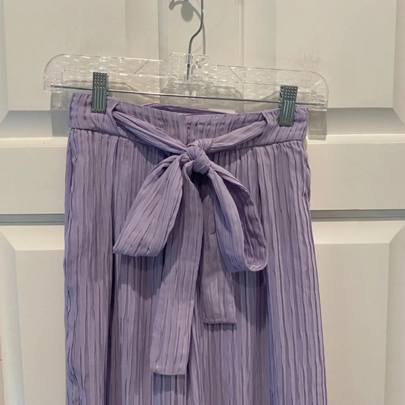 Bogdar charo pleated high waisted wide leg Flowy Pants Lavendar 16747 - Picture 4 of 16
